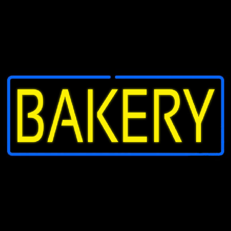 Yellow Bakery With Blue Border Neonkyltti