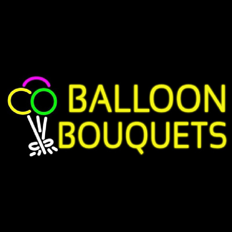 Yellow Balloon Bouquets Neonkyltti