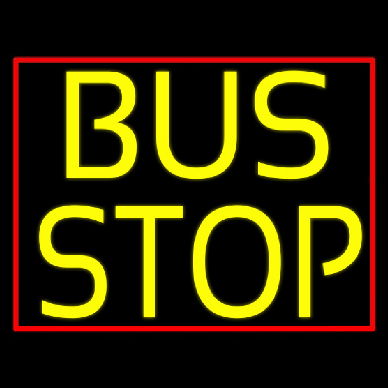 Yellow Bus Stop Neonkyltti