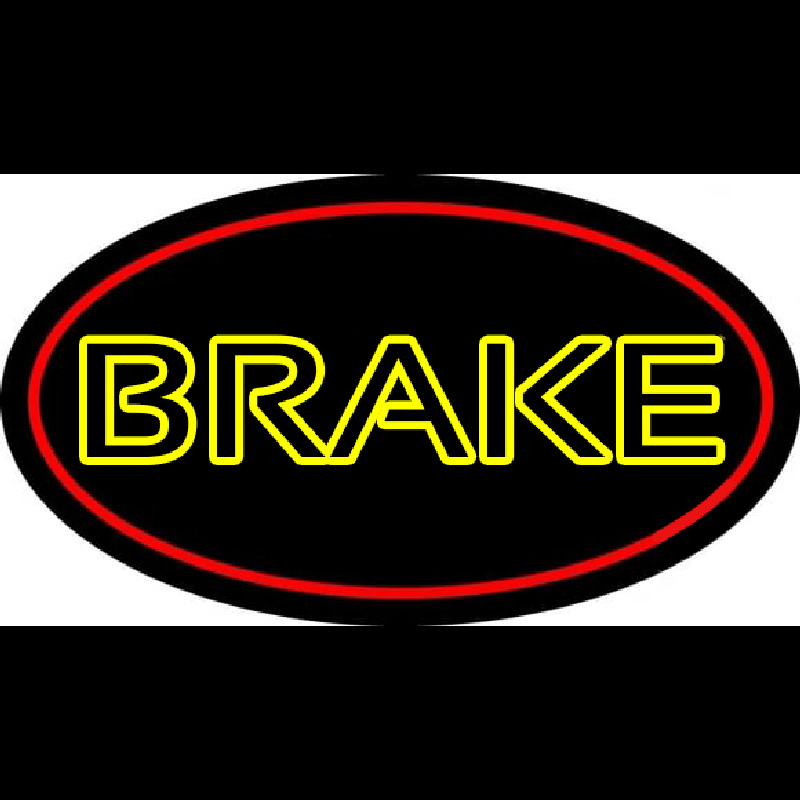 Yellow Double Stroke Brake With Border Neonkyltti