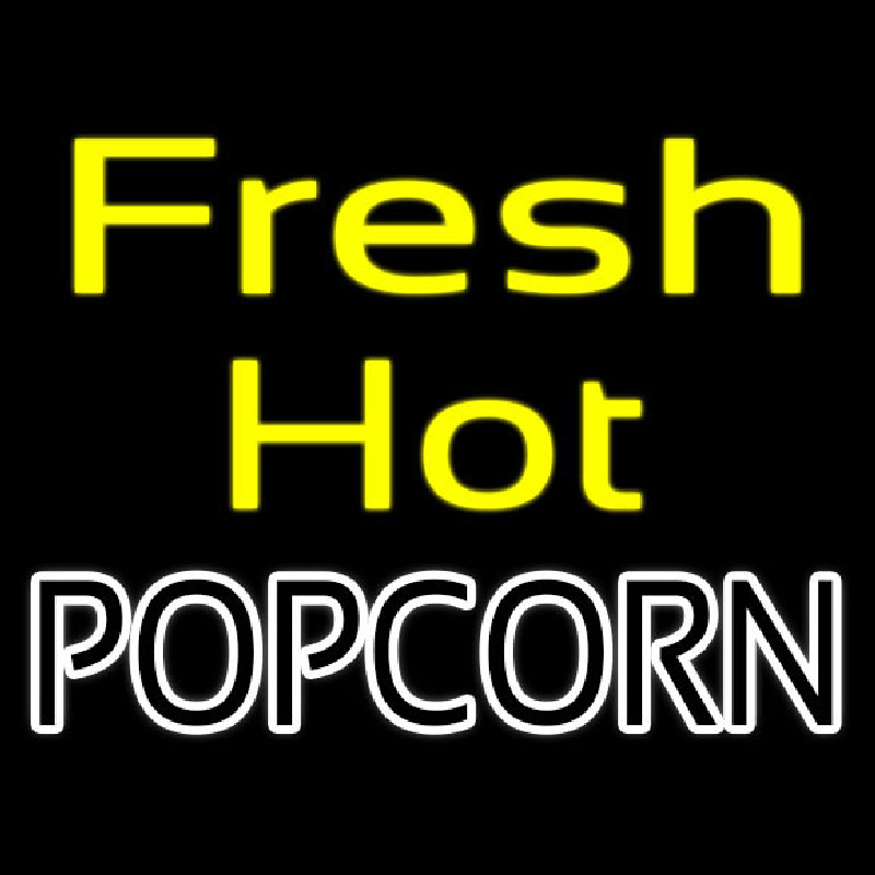 Yellow Fresh Hot White Popcorn Neonkyltti
