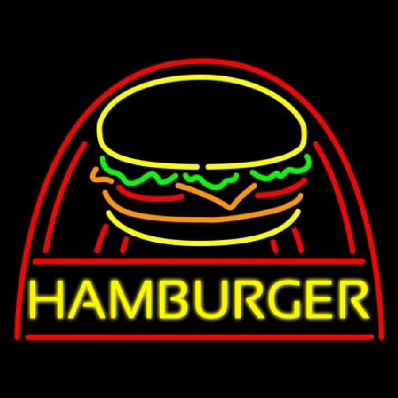 Yellow Hamburger With Logo Neonkyltti