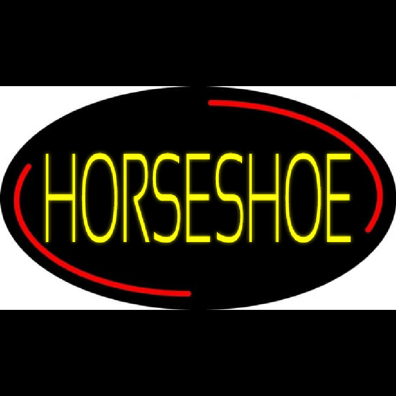 Yellow Horseshoe Block Neonkyltti