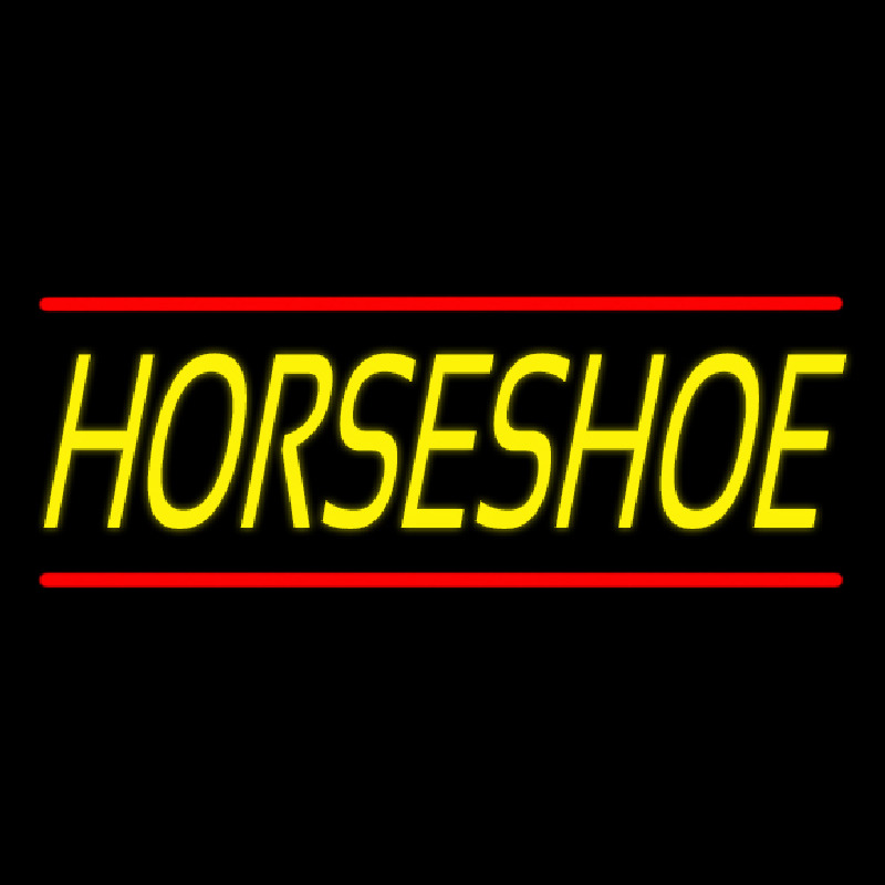 Yellow Horseshoe With Line Neonkyltti