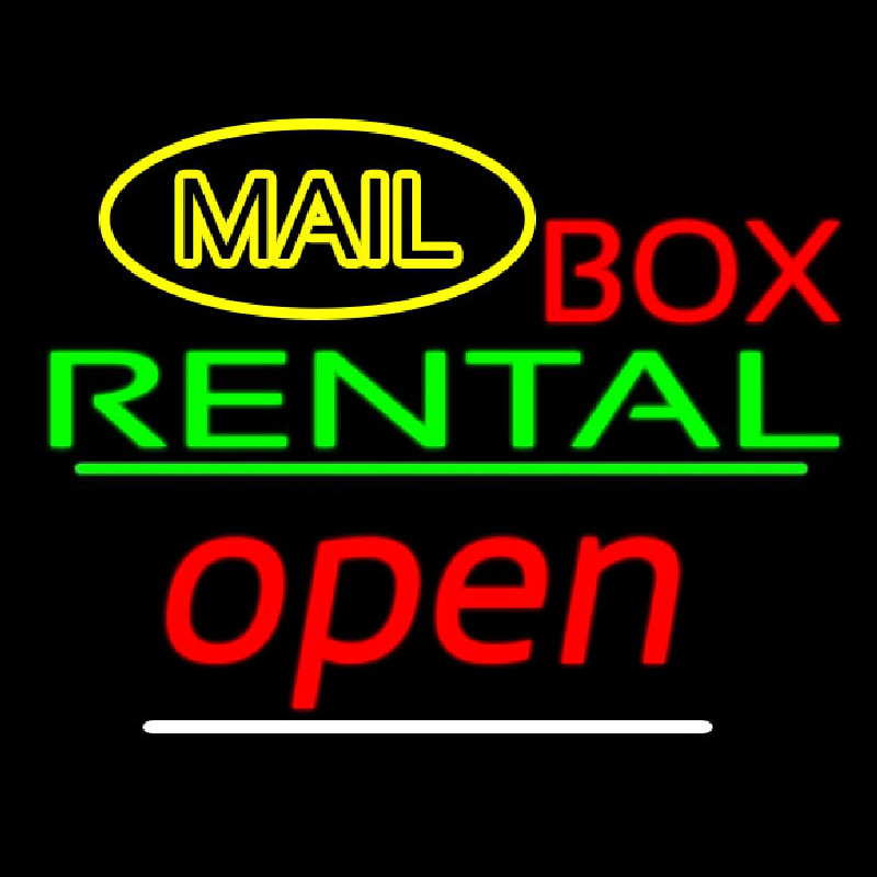 Yellow Mail Block Bo  Rental Open 2 Neonkyltti