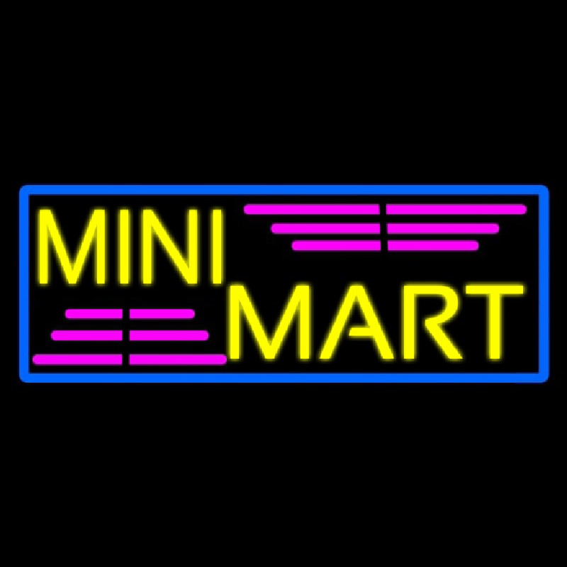 Yellow Mini Mart Neonkyltti