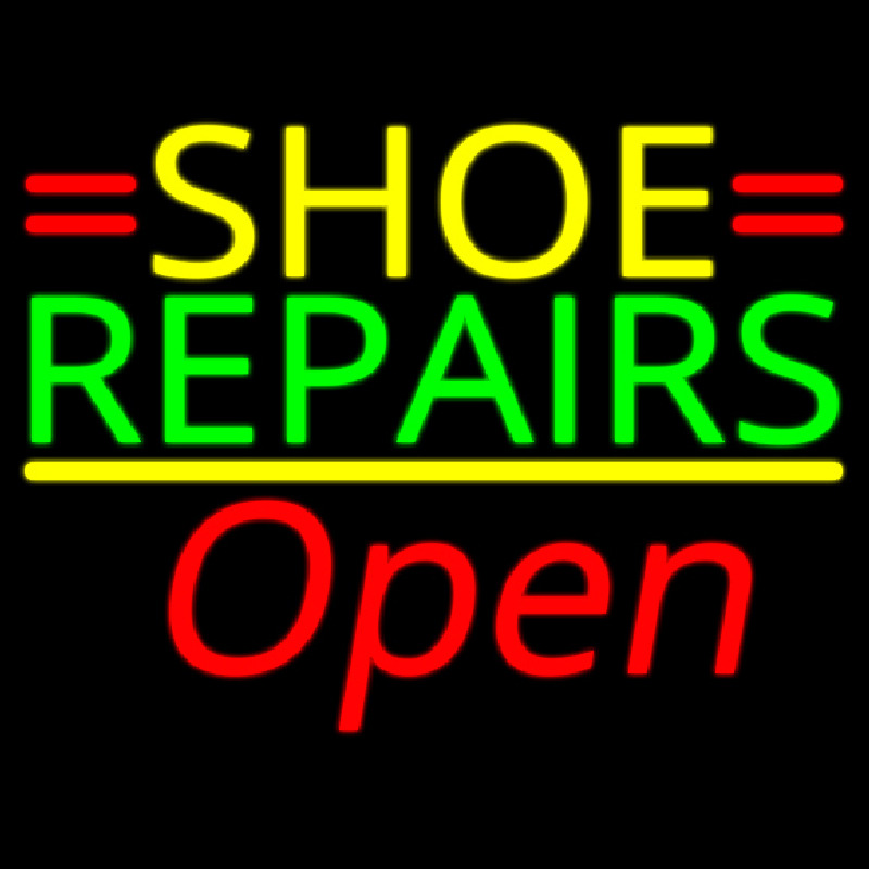 Yellow Shoe Green Repairs Open Neonkyltti
