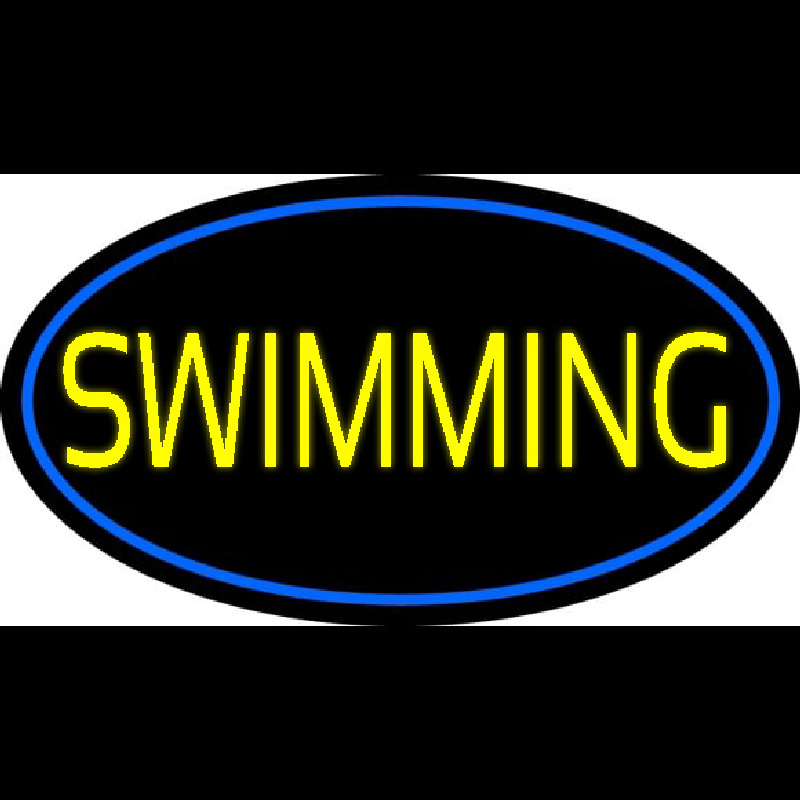 Yellow Swimming With Blue Border Neonkyltti