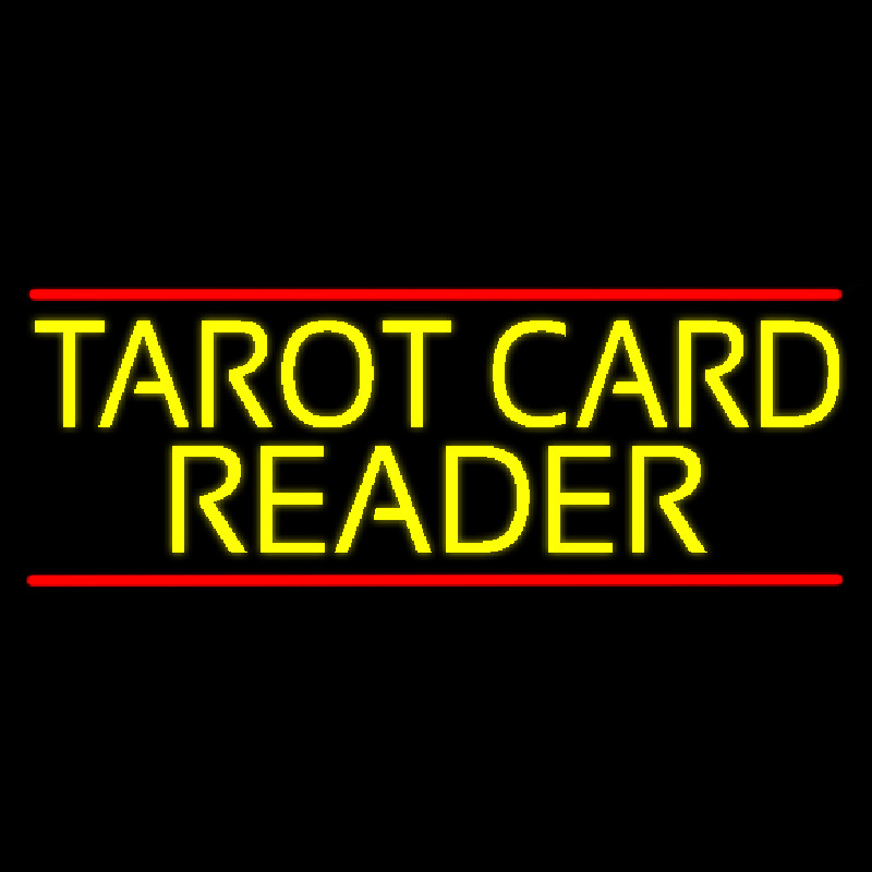 Yellow Tarot Card Reader Block Neonkyltti