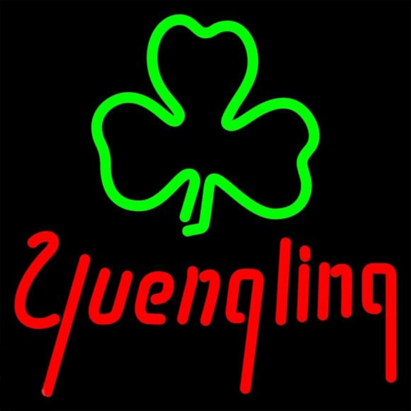 Yuengling Green Clover Beer Sign Neonkyltti