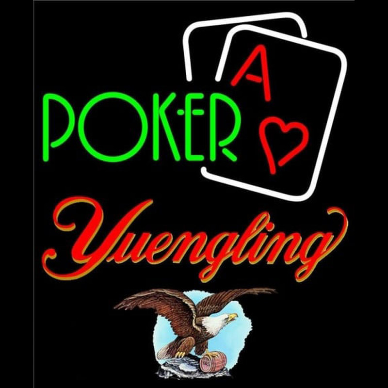 Yuengling Green Poker Beer Sign Neonkyltti