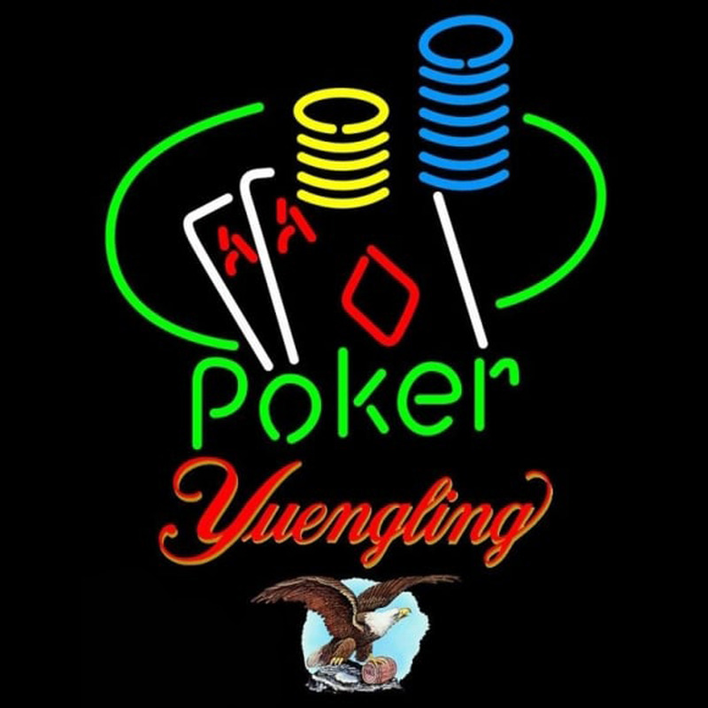 Yuengling Poker Ace Coin Table Beer Sign Neonkyltti
