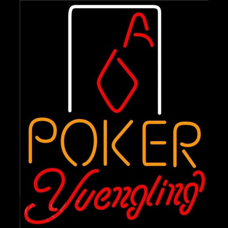 Yuengling Poker Squver Ace Beer Sign Neonkyltti