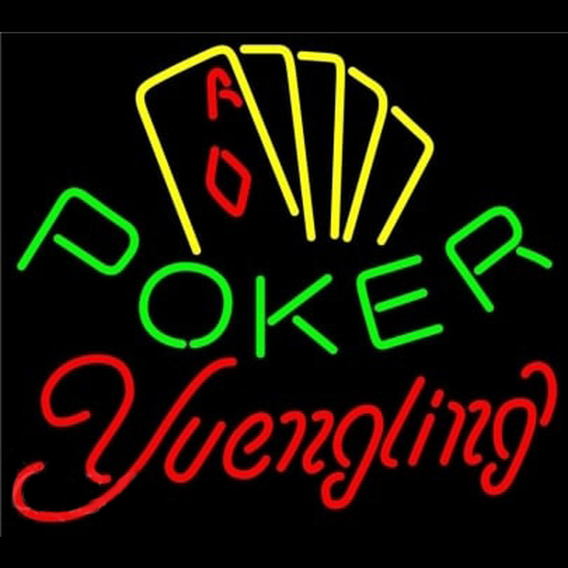 Yuengling Poker Yellow Neonkyltti
