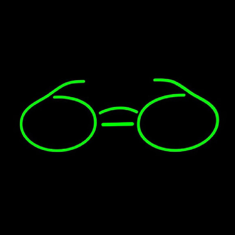 Green Glasses Logo Neonkyltti