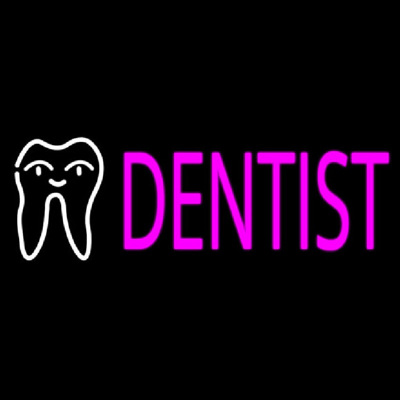 Pink Dentist Logo Neonkyltti
