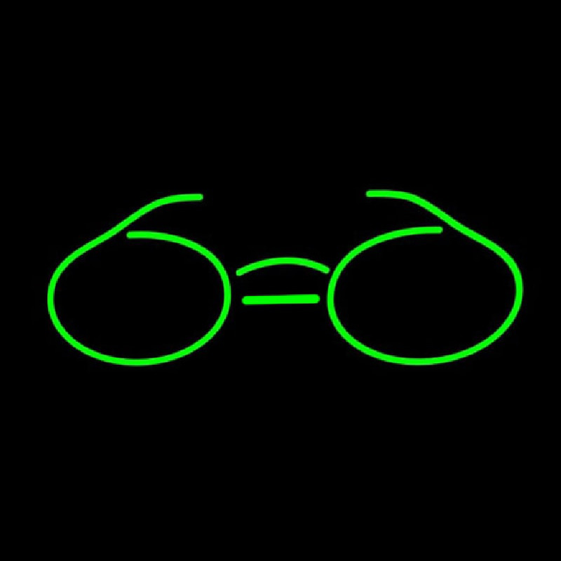 Green Glasses Logo Neonkyltti