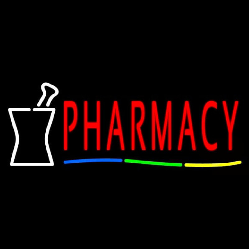 Red Pharmacy Logo Neonkyltti