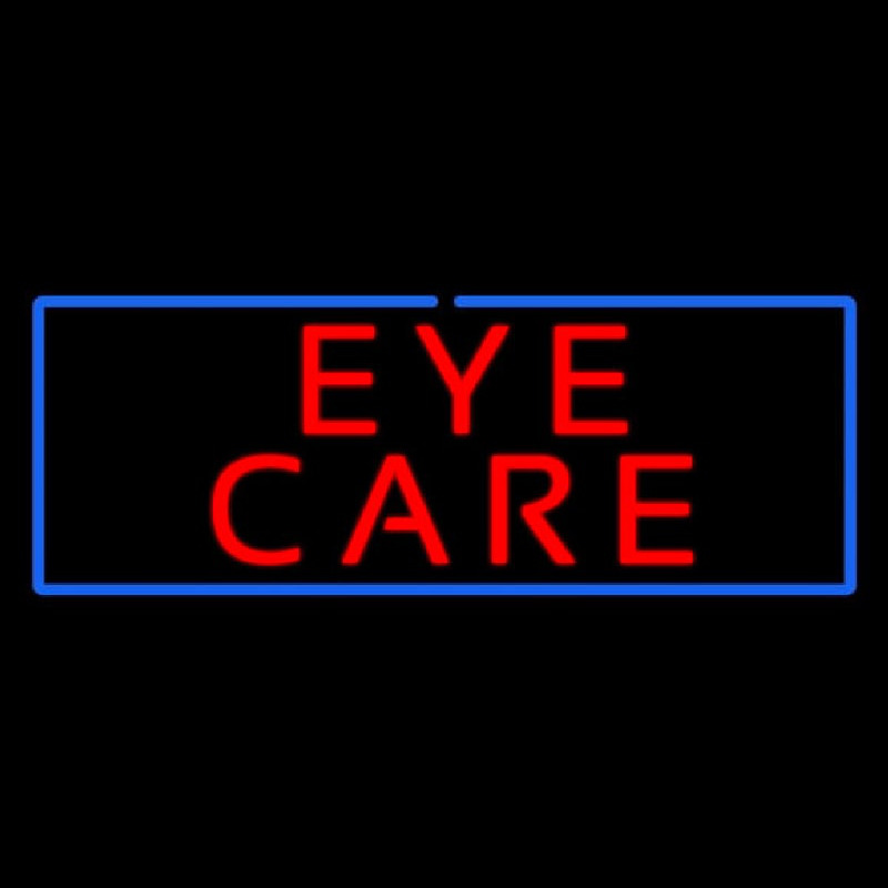 Red Eye Care Blue Border Neonkyltti