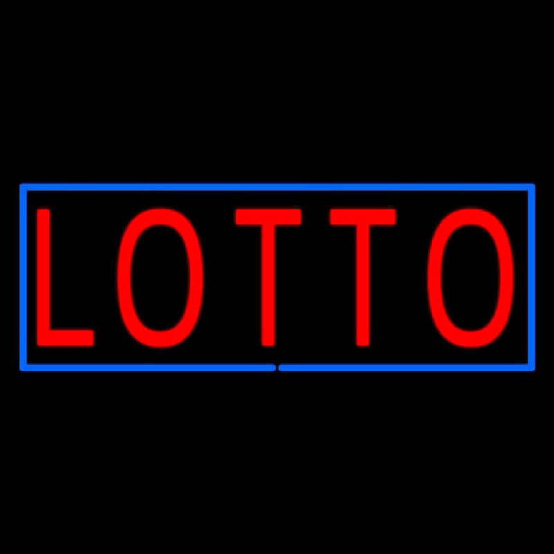 Red Lotto Blue Border Neonkyltti