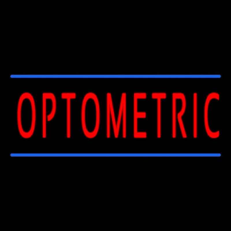 Red Optometric Blue Lines Neonkyltti