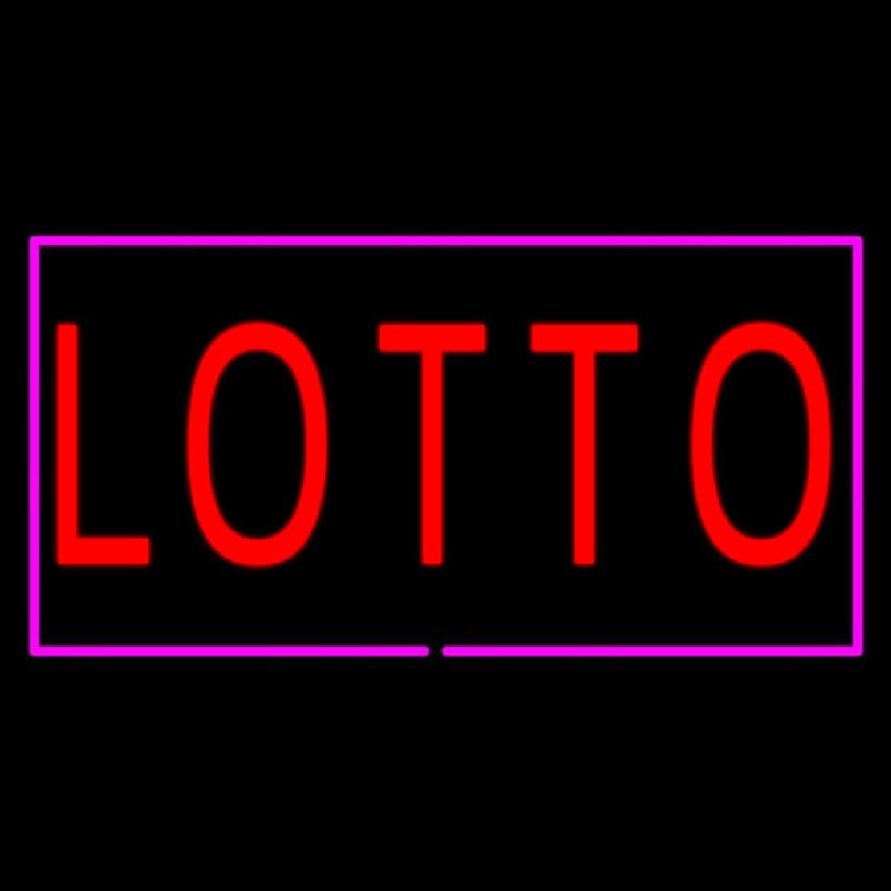 Red Lotto Pink Border Neonkyltti