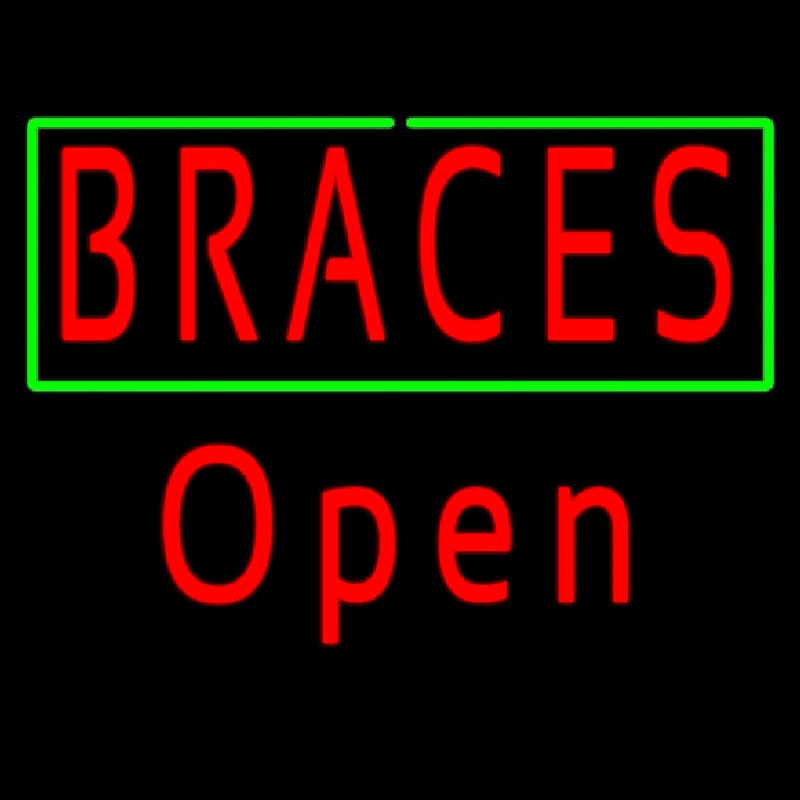 Red Braces Green Border Open Neonkyltti