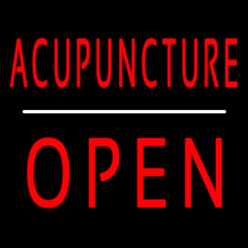 Acupuncture Block Open White Line Neonkyltti