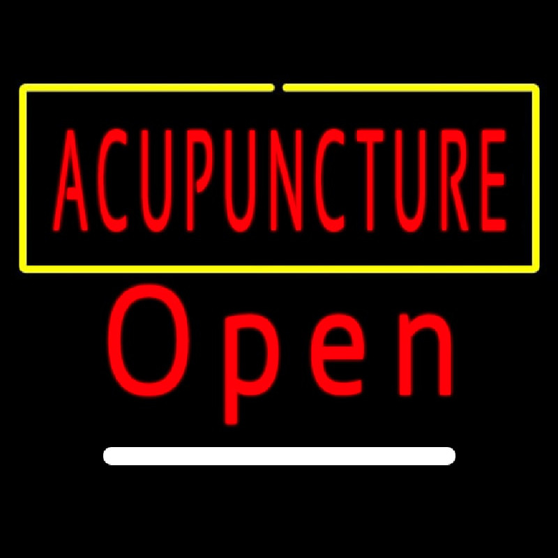 Red Acupuncture With Yellow Border Open Neonkyltti