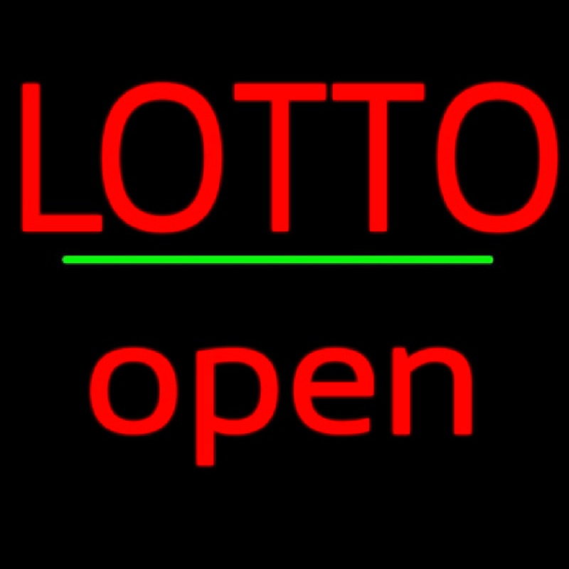 Red Lotto Green Line Open Neonkyltti