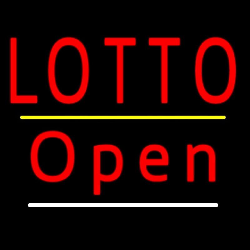 Red Lotto Yellow Line Open Neonkyltti