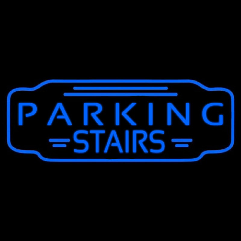 Blue Parking Stairs Neonkyltti