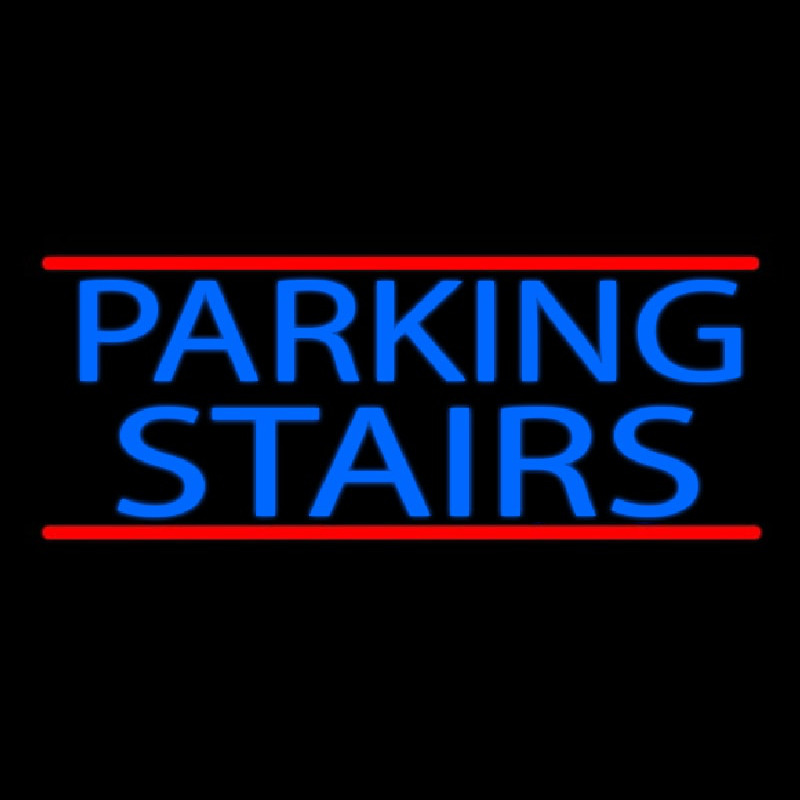 Blue Parking Stairs Neonkyltti