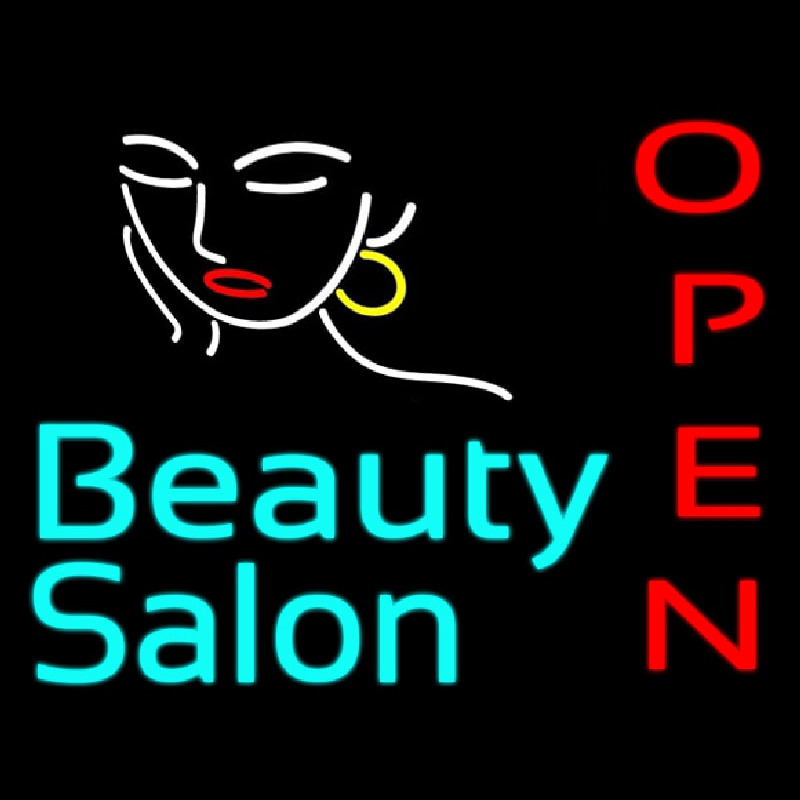 Beauty Salon Open Neonkyltti