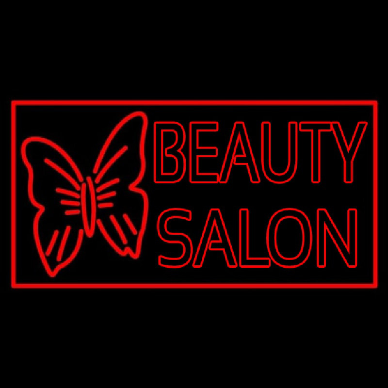 Beauty Salon With Butterfly Logo Neonkyltti