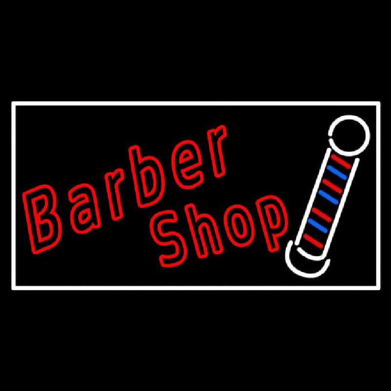 Double Stroke Red Barber Shop Neonkyltti