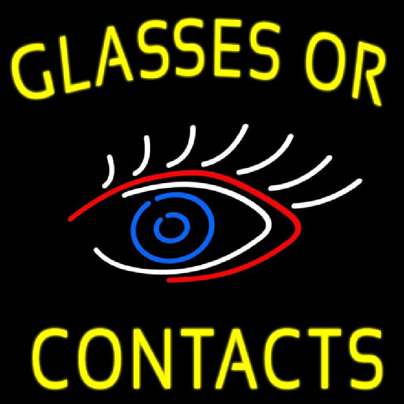 Glasses Or Contacts Eye Logo Neonkyltti