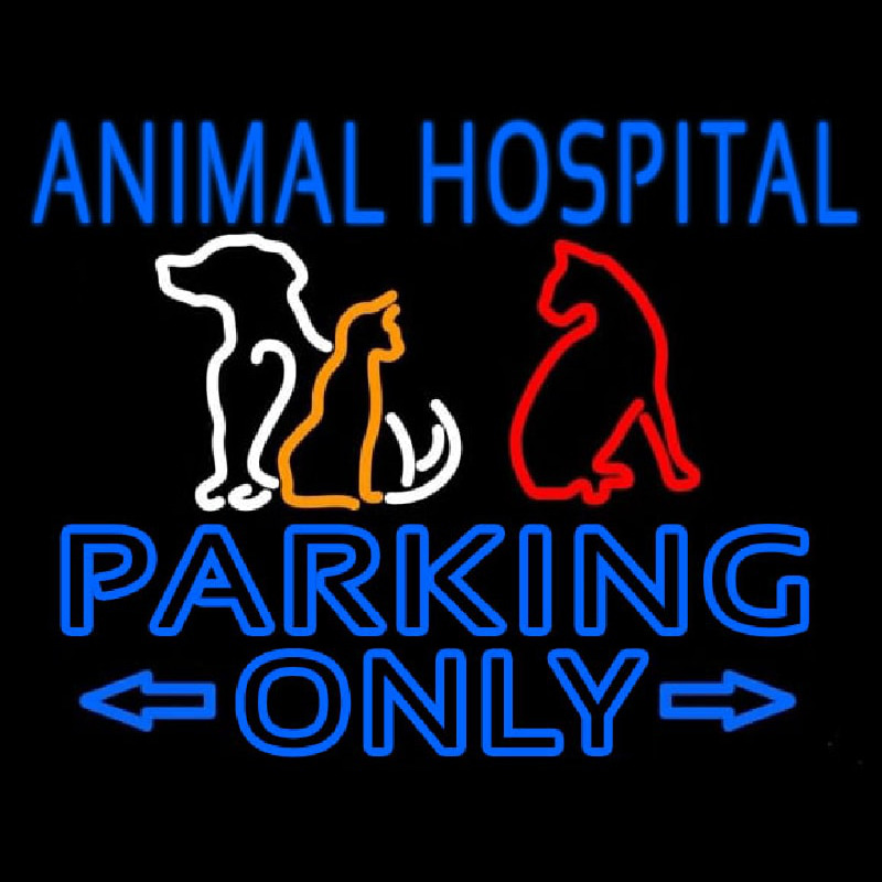 Animal Hospital Parking Only Neonkyltti