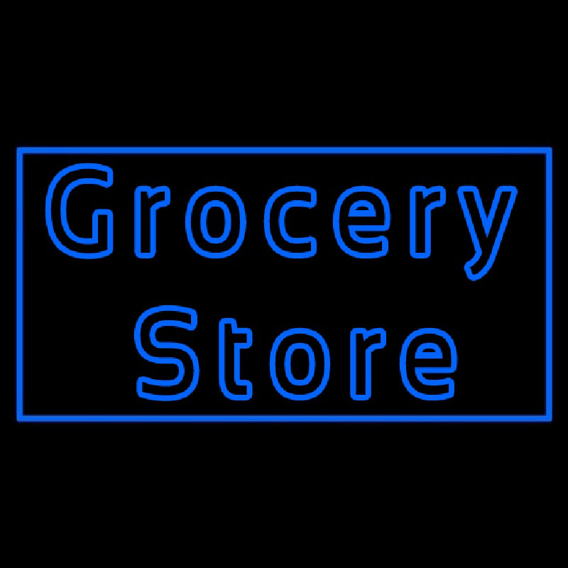 Blue Grocery Store Neonkyltti