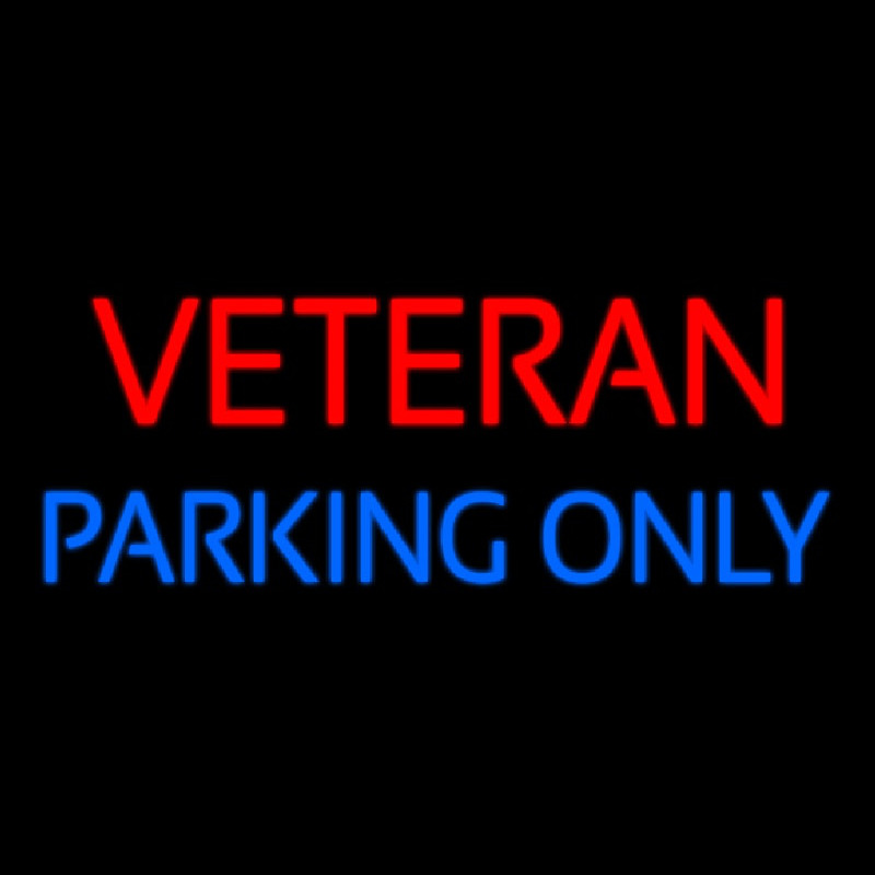 Veteran Parking Only Neonkyltti