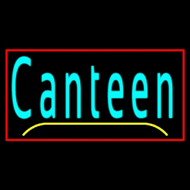 Cursive Canteen With Red Border Neonkyltti