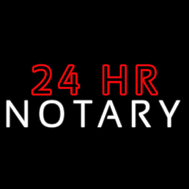 24 Hr Notary Neonkyltti