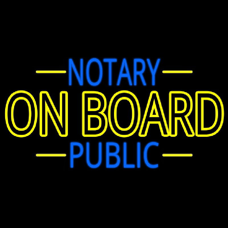Notary Public On Board Neonkyltti