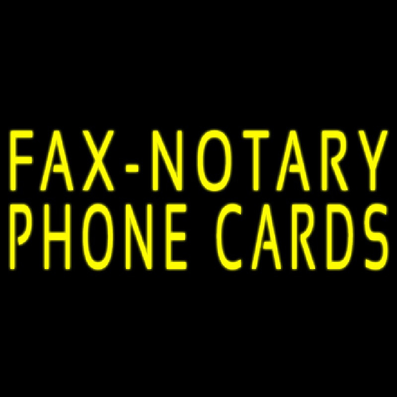 Yellow Fa  Notary Phone Cards 1 Neonkyltti