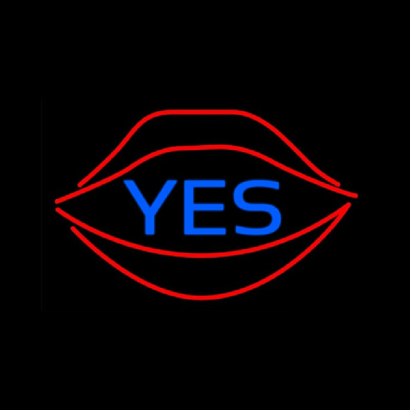 Yes With Red Lips Neonkyltti