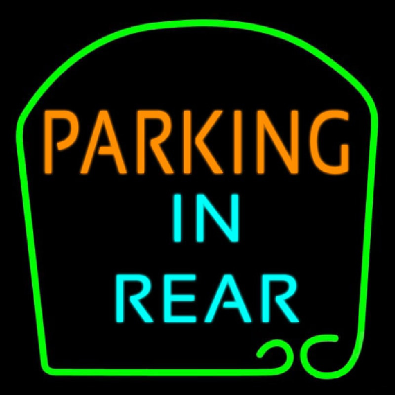 Parking In Rear Neonkyltti