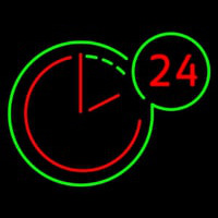 24 Hours Clock Neonkyltti