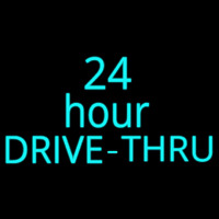 24 Hours Double Stroke Drive Thru Neonkyltti