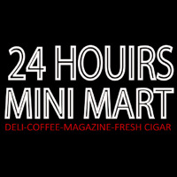 24 Hours Mini Mart Neonkyltti