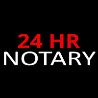 24 Hr Notary Neonkyltti